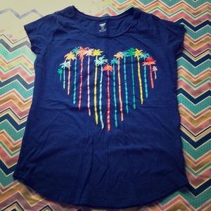 Blue Palm Tree T-shirt